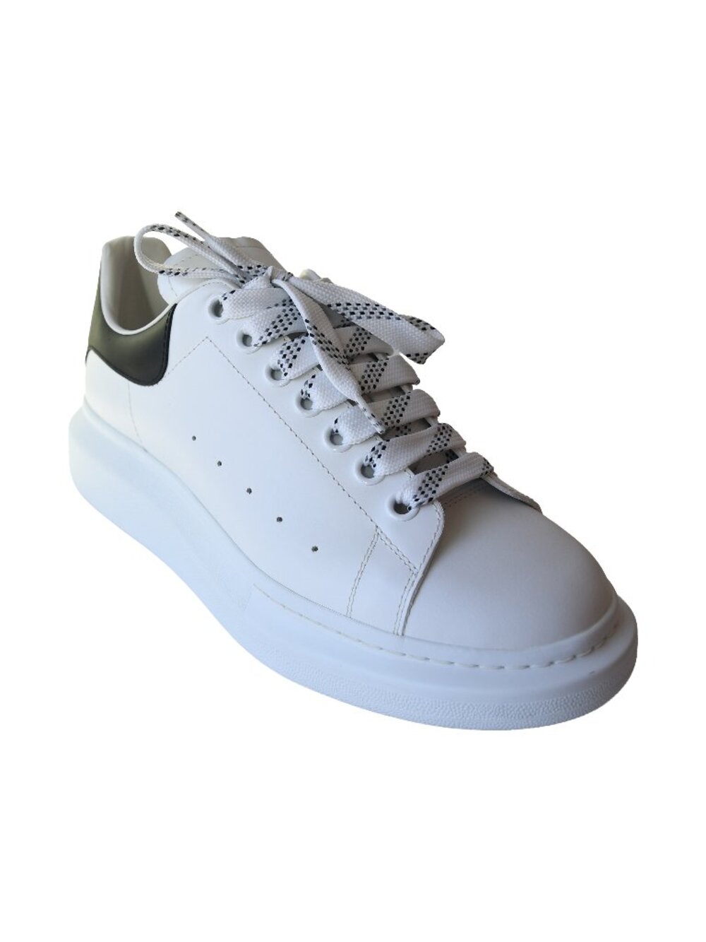 Alexander McQueen Larry Oversized Leather Sneaker White Black